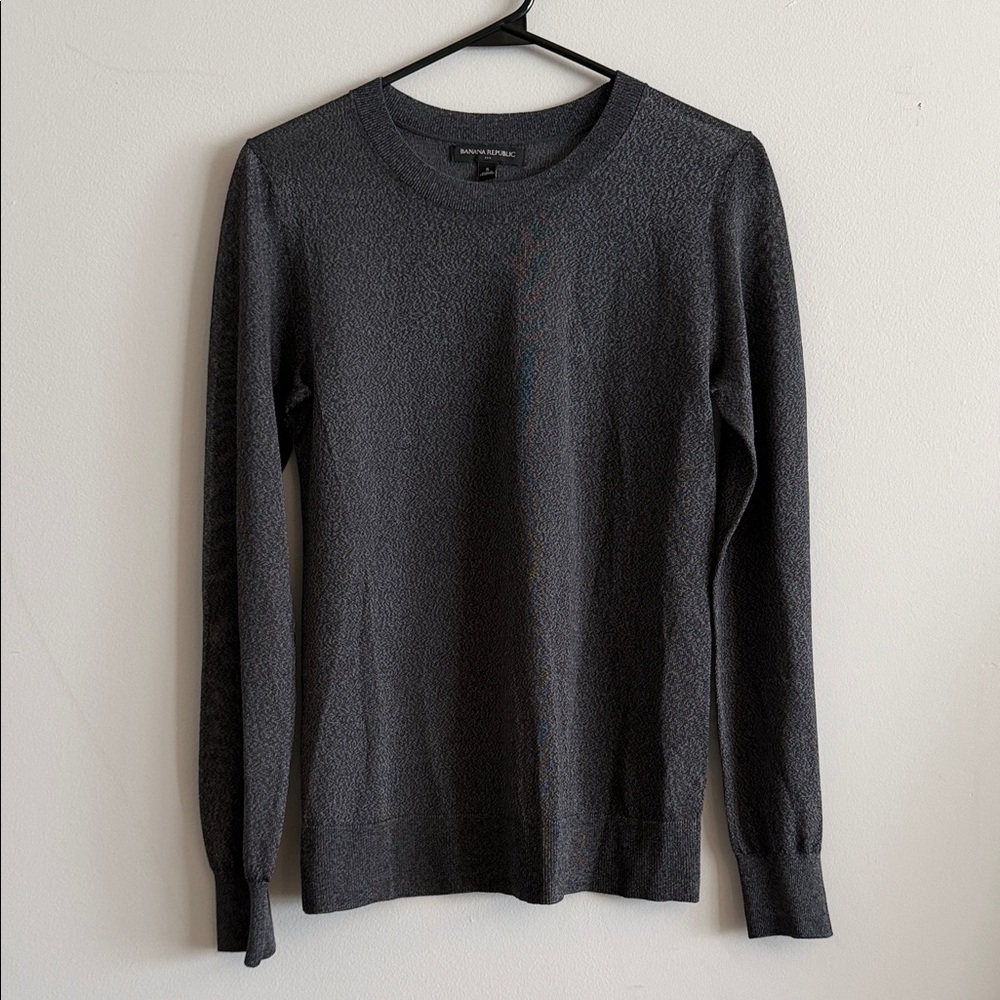 Banana Republic Men's Crewneck Sweater - Charcoal Gray